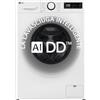 LG AI DD D2R3S08AIDD Lavasciuga Slim 8 / 4kg Serie R3 Classe A-10%/E, Lavatrice e Asciugatrice Insieme, 1200 giri, Eco Hybrid, Allergy Care, Direct Drive, Motore Inverter Direct Drive, Bianca