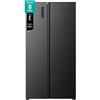 Hisense RS3P558NEFE, NUOVO Frigorifero Side by Side, AMPIA capacità 544 litri, Total No Frost, Convert Active zone, Motore Inverter, Controllo Elettronico Touch, Cassetto Fresh Crisper, Classe E, Nero