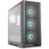 Silentware Case per PC Silentware Air 1000 Midi Tower, parte anteriore in rete, finestra laterale in vetro, 4 ventole idro da 140 mm A-RGB, GPU fino a 400 mm, alimentatore ATX, nero