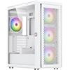 Silentware Case per PC Silentware Air 100 White Midi Tower, frontale in rete metallica, finestra laterale in vetro, 4x ventole idro da 120 mm ARGB, alimentatore ATX GPU da 383 mm, bianco
