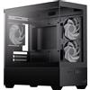 Aerocool P300D-G-BK-v1, case tower, (vetro temperato x 2)