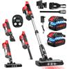 reffmov 60KPa Aspirapolvere Senza Fili,700W/70Mins Scopa Elettrica Senza Fili con 2*4,0Ah Batterie Rimovibile,Anti-Groviglio,LED Touchscreen,Aspirapolvere Senza Fili Potente Per Pavimenti/Tappeti/Peli Animali