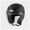 Generico Casco Jet uomo donna ideale per Moto Scooter Omologato ECE 22.06 Visiera Antigraffio, Chiusura Micrometrica e Interni Removibili Lavabili (Nero opaco, XS)