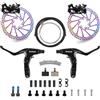 AEYINO Kit di freni a disco per mountain bike, freni a disco meccanici MTB con leva in alluminio / rotore da 160 mm/is/PM per e-bike/bici pieghevoli/scooter/fatbike