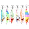 Alomejor Esca Artificiale Luminosa 10 cm per Pesca Sportiva Mare Lago - Gambero Calamari Seppie Polpo con Ganci Inclusi per Pesca in Acqua Salata Dolce