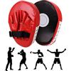 Dyiouxin Colpitori Boxe,Boxing Mitt Pads,Pao Muay Thai, Focus Pads Mitts Hand Target Pad Boxing, Guanti Passata Boxe, Cuoio Curvo Colpitore, Cuscinetti per Kickboxing