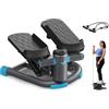 MERACH Mini Stepper Fitness 2 in 1 per la Casa,Altalena Silenziosa Twister da 150 kg con Display LCD e Fasce di Resistenza,per Allenamento di Gambe,Braccia e Glutei