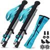 Alpteq® Bastoni da trekking pieghevoli in carbonio Zicral Hybrid | Bastoni da escursionismo per sport di montagna | Bastoni da nordic walking per donne e uomini | extra leggeri
