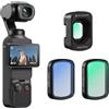 K&F CONCEPT Set Obiettivo Grandangolare Magnetico & Filtro Black Diffusion 1/4 & Filtro Luce Fredda, Compatibile con DJI Osmo Pocket 4/3, 3 Pezzi, Accessori di Filtri