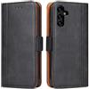 ROJIOJIO Cover per Samsung Galaxy A34, Premium Pelle PU Portafoglio Flip Libro Libretto Custodia con [Chiusura Magnetica] [Supporto] [Porta Carte] per Samsung Galaxy A34, Nero