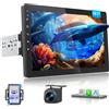Haudio Autoradio Girevole a 360°, Radio Bluetooth 1 DIN con Carplay Wireless e Android Auto, Schermo IPS da 10.1 Pollici con Fotocamera Posteriore 720p, GPS, Mirror Link, Controllo Vocale, RDS/FM/AM