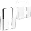 Gosknor 2pz Supporti per Telefono da Parete, Supporto da Parete in Plastica Telefono Cellulare Supporto Comodino Smartphone Accessori Smartphone per iPhone e Android (Bianco Ghiacciaio)