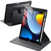 JETech Custodia Girevole per iPad 9ª/8ª/7ª Gen 10,2, Nero