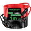Oududianzi 2x1m Cavo Solare 4mm2, Cavo Fotovoltaico 4mm2, Solare Pannello Cavo, Cavo Solare 4mmq, Cavo di Prolunga Solare per Pannello Solare, Inverter e Regolatore di Carica (1m Rosso + 1m Nero)