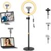 AYIZON Supporto per webcam per selfie, 26 cm, con supporto da tavolo e supporto magnetico, compatibile con Logitech C920 StreamCam C922 C930 C925 C615 BrioWebcams