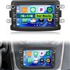 GOHHDL 2G+64G GOHHDL Android Autoradio per Renault Dacia Logan Duster Sandero Lodgy Capture Symbol Lada Xray con Navi Carplay Android Auto, 7 Pollici Schermo per auto con GPS WIFI BT FM/RDS Retrocamera MIC