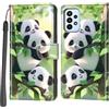 Haninsuze Cover per Samsung Galaxy A23 4G/5G, Portafoglio PU Pelle, panda