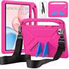 RollinCase Custodia per bambini Honor Pad 10 Tablet 12.1 Pollici 2025, Eva Leggermente antiurto custodia protettiva con manico per bambini e tracolla, Magenta