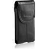 Hengwin Custodia per telefono cellulare in vera pelle da uomo per Samsung Galaxy S25 S24 S23 S22 Ultra S25+ / per iPhone 16 Plus 16ProMax 15Pro Max 15Plus 14 13 12Pro Max Marsupio (nero)