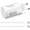 GAOUTO Caricabatterie da 90 W con cavo USB C per Xiaomi 15 Ultra 15T Pro, adattatore di ricarica rapida con cavo di ricarica 6A tipo C 1M, caricatore GaN, caricatore rapido USB Power cellulare, per Redmi