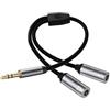 Kmuqshy Sdoppiatore Cuffie 3.5mm, Splitter Audio Cuffie Stereo, Adattatore 3,5mm Maschio a 2 Femmina Y, Cavo Splitter per Smartphone Tablet PS4 PC MP3 Altoparlanti Dispositivi Audio, Qualità Senza Perdite