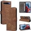 MOJIA Cover per ZTE Nubia Air, Custodia Flip Portafoglio per Telefono con Supporto e Slot per Schede, PU Custodia Con Funzione Antifurto RFID. Marrone