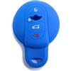 Lage Guscio in Silicone per Telecomando Mini Cover Chiave 4 tasti (vedere compatibilità nelle foto) per Cooper One Cooper S Cooper D Cooper SD Clubman John Cooper Works Countryman Cabrio (BLU)