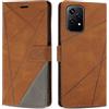 SONWO Cover per Honor 200 Lite 5G, Flip Custodia in PU Pelle, Cover a Libro Portafoglio con Slot per Schede e Supporto Stand per Honor 200 Lite 5G, Marrone