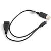 SYSTEM-S Sistema di S 3 in1 OTG Host Micro USB (maschio) a USB A 2.0 (Male/Female) cavo 30 cm