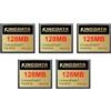 KINGDATA industriale Scheda compact flash 128MB 5Pezzi FAT16 CF Tipo I per vecchie fotocamere digitali retrò