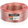 MANAX SC2075 - Cavo per altoparlante 2x0.75 mm² CCA (cavo per altoparlante/cavo audio), 2x0,75mm², 25,0m, trasparente