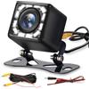 Motorsi HD Telecamera posteriore auto con 140° Grandangolare Visioni IP66 Night Vision, Telecamera di Retromarcia con 12 LED 12 V Adatto per Auto Camion, SUV, Camper, Furgoni (Cavo Video 6M)