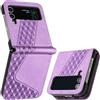 OKZone Cover per Samsung Galaxy Z Flip 3, Custodia in Pelle Samsung Z Flip 3, Antiurto Cover a Libro Galaxy Z Flip 3 Ultra Sottile Protettiva PU Pelle Flip Caso con Anti-Graffio Case Cover (Porpora)