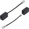 MAOZHOU Adattatore Telefonico RJ11 a RJ45 - Connettore Cavo 6P4C a Ethernet 8P8C per Modem/ADSL - Nero