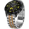 Hinnwer 22mm Metallo Cinturino per Huawei Watch GT 7/GT 7 Pro/GT 6/5 (46mm) | Metallo Ricambio Bracciale per Huawei Watch Ultimate 2/Watch GT 6 Pro/GT 5/GT 5 Pro/GT 4 46mm - Argento+Oro