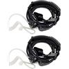 Retevis Cuffie Walkie Talkie Gola Microfono Auricolare Headset Compatibile con Ricetrasmettitore RT24 RT22 RT27 RT21 RT3S RT28 RT617 RT618 RT619 Kenwood Wouxun (2 pz)