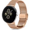 KeeFos Cinturino in Metallo Compatibile con Google Pixel Watch 4 41mm/Google Pixel Watch 3 41mm/2/1, Cinturino in Acciaio Inossidabile, Cinturini in Regolabile - Oro rosa