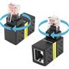 MEIRIYFA Adattatore Cat6 Cat5E Ethernet RJ45, rotazione a 360 gradi, 1000 Mbps, 90 gradi, RJ45, adattatore rotante 8P8C, LAN, adattatore di rete per computer laptop router (2PCS, angolo retto)