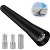 TMRBBesty Antenna Auto Radio Corta,Mini Antenna Auto Corta,antenna corta Universale,Con 3 M4,M5,M6 Viti universale,Per Ricezione Radio FM AM,Adatto a tutti i tipi di auto,6.5CM