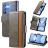 MOJIA Cover per Doogee Note 56X / Note 56X Pro, PU Custodia Antiurto Resistente ai Graffi, Custodia Flip Portafoglio per Telefono con Supporto e Slot per Schede. Grigio