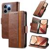 MOJIA Cover per Doogee Note 58 / Note 58 PRO, PU Custodia Antiurto Resistente ai Graffi, Custodia Flip Portafoglio per Telefono con Supporto e Slot per Schede. Marrone