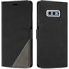 SONWO Cover per Samsung Galaxy S10e, Flip Caso in PU Pelle Case Cover Custodia con Slot per Schede e Supporto Stand per Samsung S10e, Nero