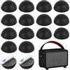 TTYSHIP® 16 Pezzi Piedini Isolanti Autoadesivi, 30mm x 15mm Piedini Isolanti Autoadesivi in Silicone per Altoparlanti e Giradischi (Nero)