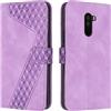OKZone Cover per Xiaomi Pocophone F1, Custodia in PU Pelle per Xiaomi Pocophone F1, Custodia a Libro Protettiva Folio Portafoglio con Chiusura Magnetica e Slot per Carte Wallet Case Cover (Porpora)