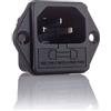 Hifi Lab Spina da incasso per dispositivi freddi C-14, presa da incasso per dispositivi a freddo con fusibile da 6 A