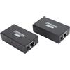 Annadue Estensore USB 2.0, 4 Porte su Rete Cat5e Cat6 Cat7 Fino a 120 Metri, Estensione LAN Ethernet, Compatibile con Windows macOS Android Linux, Alimentatore Europeo