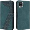 OKZone Cover per Samsung Galaxy A12/M12, Custodia in Pelle Samsung A12 4G/M12 4G/F12 4G, Cover a Libro Galaxy A12 4G/M12 4G/F12 4G Magnetica Portafoglio Folio PFlip Caso con Wallet Case Cover (Verde)