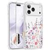 GVIEWIN Cover per iPhone 17 Pro Max 6.9 2025, con protezione schermo, [protezione completa della fotocamera] protettiva trasparente floreale antiurto di grado militare per donna,Floratopia/Colorato