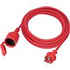 XUANSHI Cavo di prolunga per esterni, 2 m, per esterni, in gomma, con spina Schuko, cavo di prolunga IP44, cavo di prolunga 3G1,5 mm², cavo elettrico esterno, con tappo di protezione, 3500 W, rosso