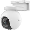 EZVIZ 4G LTE Telecamera Esterno con Batteria Ricaricabili 10400mAh, 2K Telecamera di Sorveglianza, 100% senza fili, Videocamera Esterna Pan&Tilt con Copertura Visiva a 360° EB8, Wi-Fi non Supportato